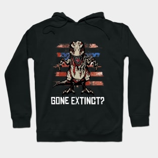 Scary Halloween Zombie T-Rex Dinosaur 4th Usa American Flag July Fourth Hoodie